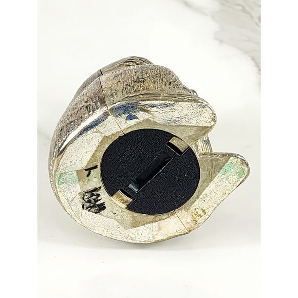 Panda Bear Silver Coin Bank 3 7/8" x 3" Piggy Bank Nursery Decor 90s Accent - Picture 12 of 14